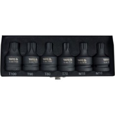 Set de sase biti de impact Torx si Spline 3/4 Yato YT-10653