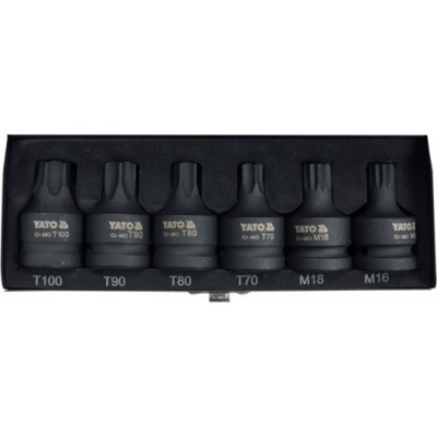 Set de sase biti de impact Torx si Spline 3/4 Yato YT-10653 foto