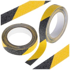 Banda de protectie Anti-Alunecare, autoadeziva, culoare Negru-Galben,