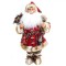 Mos Craciun decorativ, OffLimits, model cu lanterna si cadouri, 45cm, rosu / maro