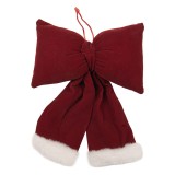 Cumpara ieftin Fundita Craciun textil rosu alb 28x10x40 cm