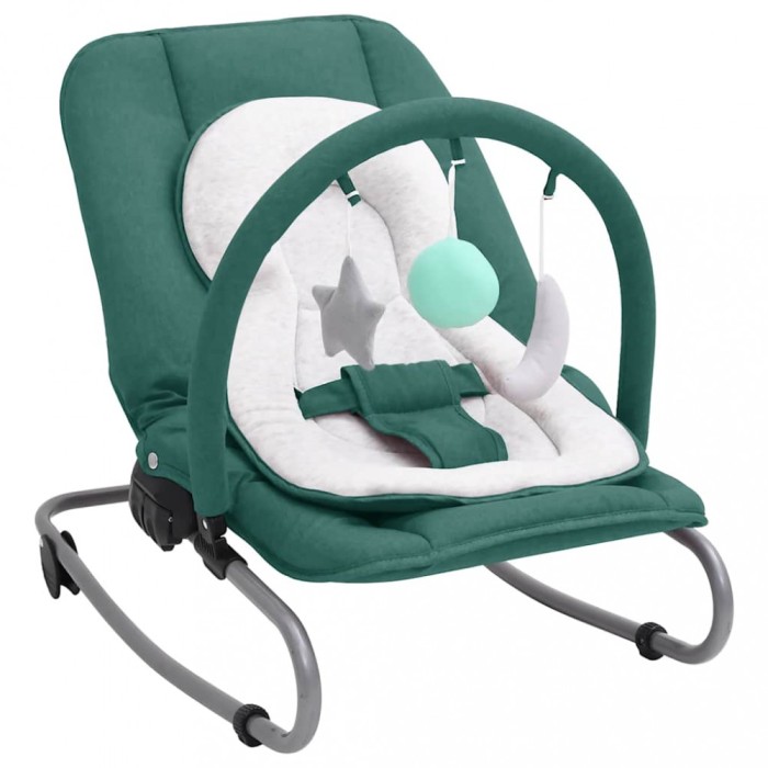 vidaXL Balansoar pentru bebeluși, verde, oțel 10258