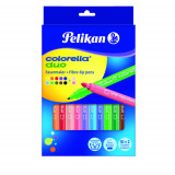 Carioca colorella duo c407, set 12 culori, Pelikan