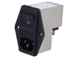 Conector Alimentare AC IEC 60320 10A 250V 0,3mH