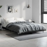 VidaXL Cadru de pat, negru ,135x190 cm, lemn prelucrat