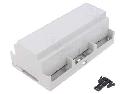 Carcasă șină DIN 9 module gri foto