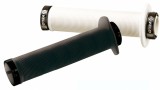 Mansoane Velo BMX Freeride L-145mm Albe, Flansa Semiluna - Prindere Sigura, Culoare Alba