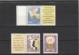 ROMANIA 1961 LP 532 O.N.U. SERIE DANTELATA MNH