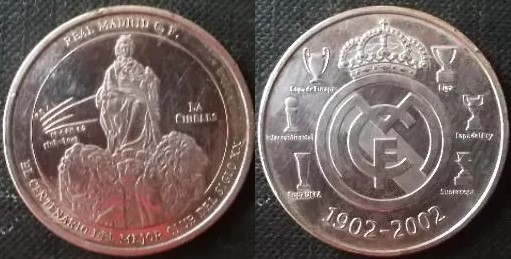 Medal 2002 - comemorativ Real Madrid, La Cibeles