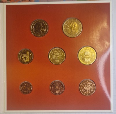 Set Monede Monetarie Austria, 2004, Euro, 8 monede, excelent foto