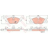 Placute frana Opel Astra G Cabriolet (F67), 03.2001-10.2005, Zafira A (F75), 04.1999-06.2005, TRW