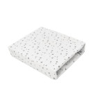 Cearceaf cu elastic, MimiNu, Pentru patut leagan sau patut co-sleeper, Dimensiune 90x40 cm, Din bumbac certificat Oeko Tex Standard 100, Mini Gray Sta