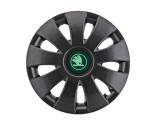 Cumpara ieftin Set 4 Capace Roti Autohelix MSA&reg; potrivite jantelor de 15 inch, pentru Skoda Verde model Aura Black