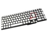 Tastatura Sony Argintie Vaio SVS151200C iluminata layout UK fara rama enter mare, Vaio SVS15123CXB iluminata