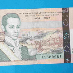 Bancnota COMEMORATIVA Haiti 25 Gourdes 2004 - serie A1689967 - UNC Superba