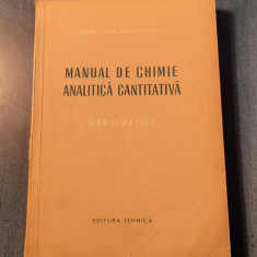 Manual de chimie analitica cantitativa gravimetria Macarovici