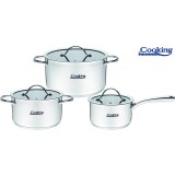 Set gatit din inox, 6 piese, Baza Inductie, ANNA, Heinner