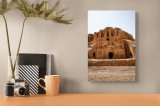 Tablou Canvas, "Monumente antice &icirc;n inima deșertului", Pietre, Sculpturi, Desert, Antichitate, Poartă, Coloane, Uși, St&acirc;ncă, Relief, Simetrie, 26 x 39