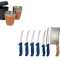 Set cutite profesionale de macelarie, 8 piese ,tip B. Cadou Set 4 pahare Inox