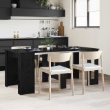 vidaXL Masă de dining 180 x 85 x 75 cm Lemn prelucrat Stejar Negru 3424940