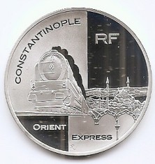 Franța 1.5 (1 1/2) Euro 2003 - Orient Express, Argint 22,20 g/900, 37 mm, Md5, KM-2006 UNC !!!