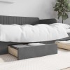 VidaXL Sertare depozitare de pat, 2 buc., gri &icirc;nchis, lemn și textil 833927