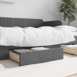 VidaXL Sertare depozitare de pat, 2 buc., gri &icirc;nchis, lemn și textil