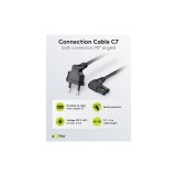 Cablu de conectare goobay Eurostecker &icirc;nclinată pe ambele părți, 3 m, negru