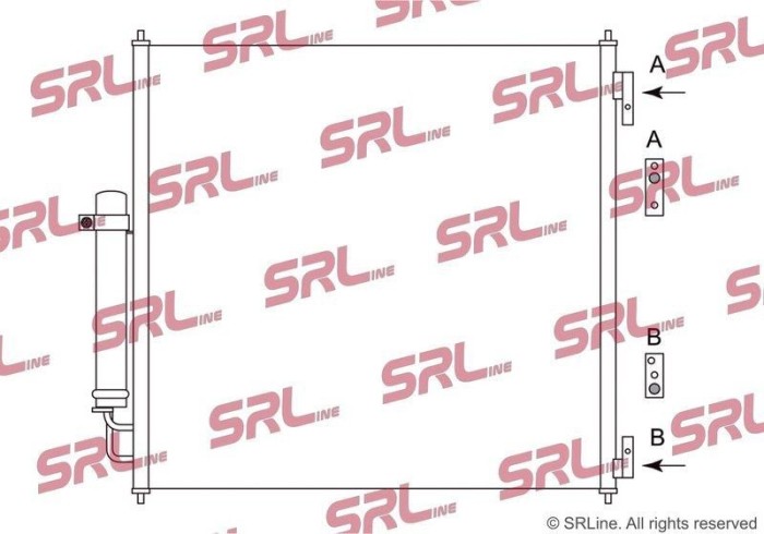 Condensator climatizare AC Land Rover Range Rover Sport, Range Rover, motor: 3.0 SDV6, 3.0 SDV6 Hybrid, 3.0 V6 Supercharged, 4.4 SDV8, 5.0 V8