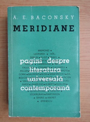 A. E. Baconsky - Meridiane foto