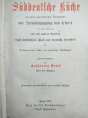 CARTE DE BUCATE, IN LIMBA GERMANA, 1887 foto