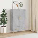 vidaXL Dulap &icirc;nalt, gri beton, 69,5x31x115 cm, lemn compozit