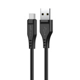 Cablu USB Acefast - USB Tip C 1,2 M, 3 A Negru (C3-04 Negru) C3-04-A-C BLACK