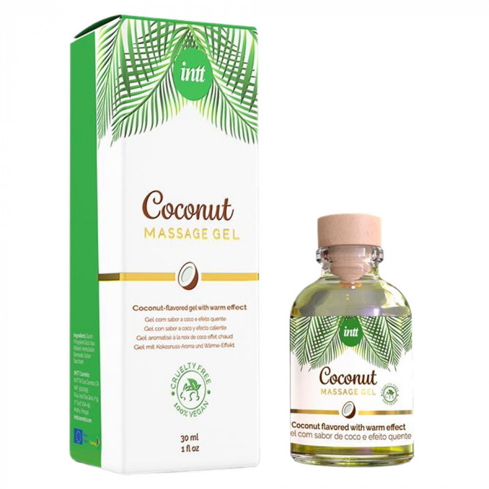 Gel pentru masaj și sex oral. Gel de masaj cu nucă de cocos Vegan 30 ml.