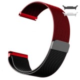 Curea otel, Milanese Loop Slim, compatibila cu Samsung Galaxy Watch8 44mm, Black Wine