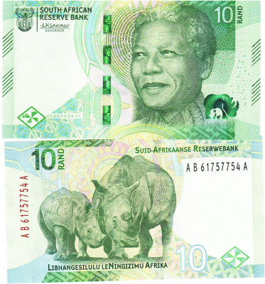 Africa de Sud 10 Rand 2023 P-148 UNC foto