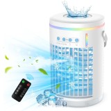 Aer conditionat portabil, TipTop HOME, capacitate 1400ml, cu umidificator si telecomanda, 3 trepte de viteza, alb