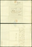 Vatican 1833 Postal History Rare Stampless Cover + Content Fermo DB.477