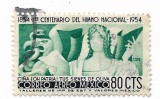 Mexic - Posta aeriana - Centenarul imnului national mexican, 1954 - 80 C, obliterat