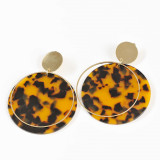 Cercei cu clips discuri animal print