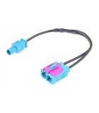 Cablu adaptor auto antena Fakra mufa tata - Fakra soclu mama dublu