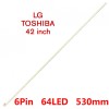 Bareta led LG Innotek, Toshiba 42 inch 7030PKG 64EA 64 leduri, Oem