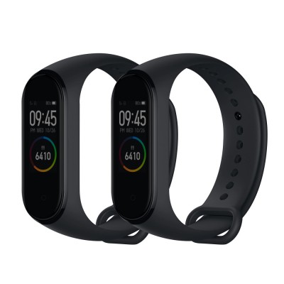 Set 2 Curele pentru Huawei Mi Band 4, kwmobile, Silicon, Negru, 49312.47 foto