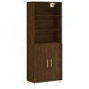 Dulap inalt, stejar maro, 69,5x34x180 cm, lemn compozit