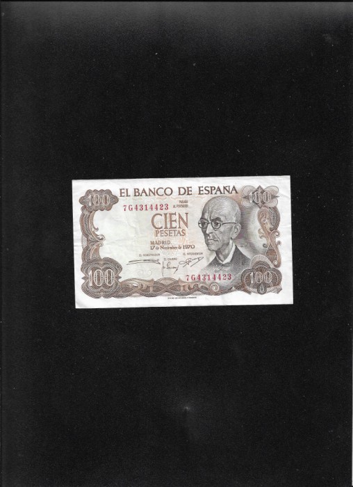 Spania 100 pesetas 1970 seria4314423