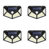 Pachet 4 Lampi cu LED incarcare solara si senzor de miscare cu 100 LEDURI