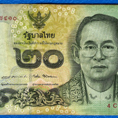 (7) BANCNOTA THAILANDA - 20 BAHT 2013, REGELE RAMA IX