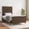 vidaXL Cadru de pat fără saltea, maro &icirc;nchis, 100x200 cm, textil 3125279