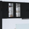 VidaXL Dulap suspendat de bucătărie cu raft Negru 40 x 31 x 80 cm 884987