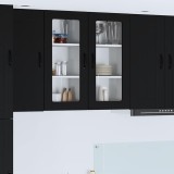 vidaXL Dulap suspendat de bucătărie cu raft Negru 40 x 31 x 80 cm 884987